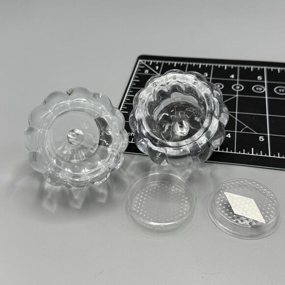 Shannon Crystal Pumpkin Salt & Pepper Shakers Thanksgiving Fall Table Accent 3" - Picture 3 of 10